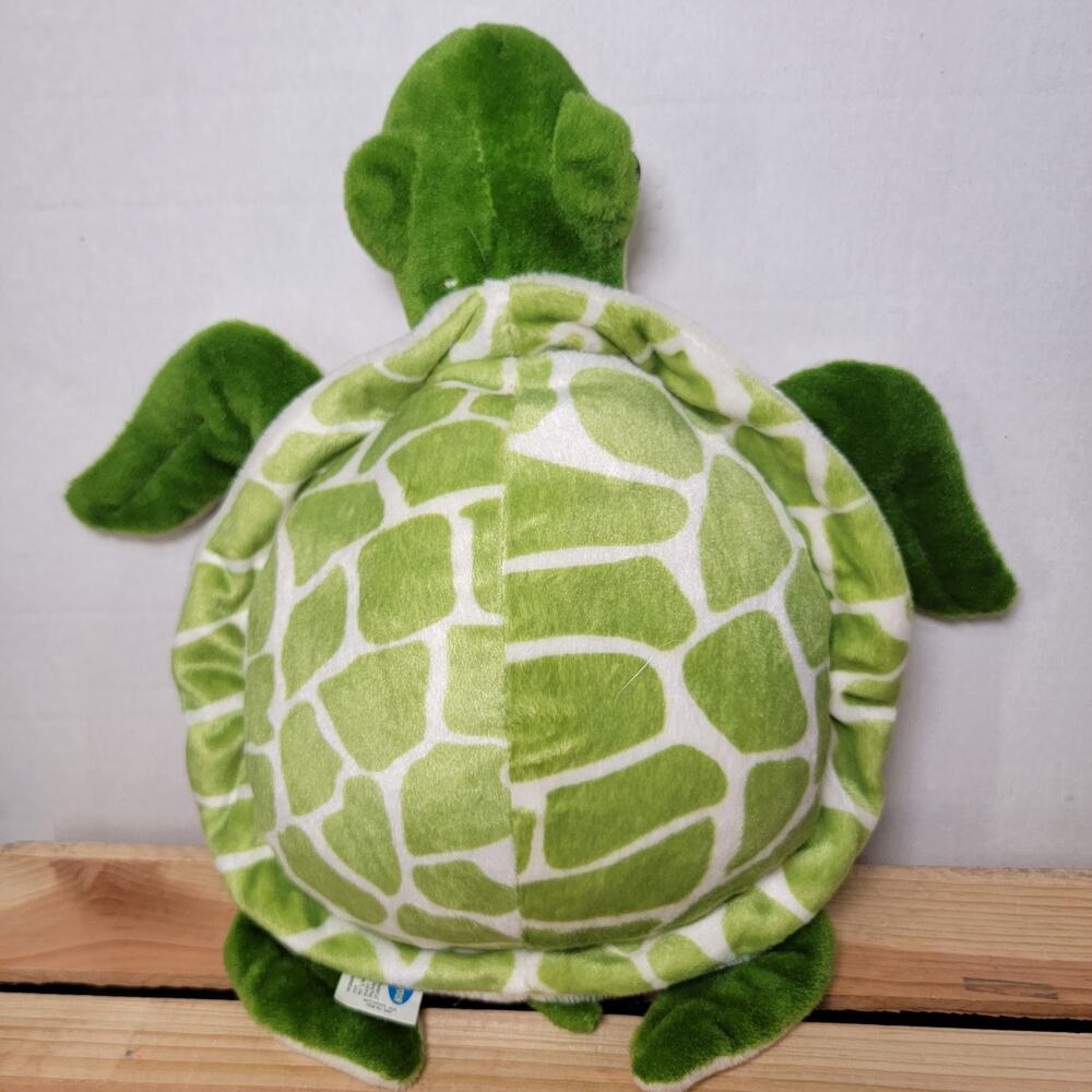 Green Plush Turtle w/ Hidden Pouch by Teddy Mountain